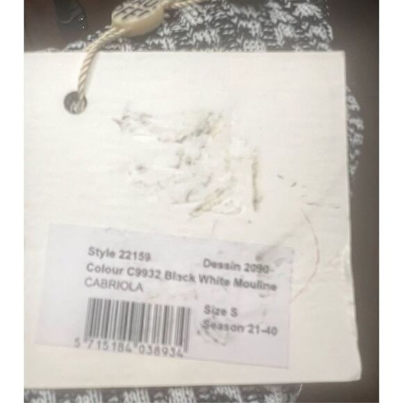 Baum und Pfergarten Cabriola Button-Up Sweater Dress in Black White Moulin NWT S - Picture 9 of 11